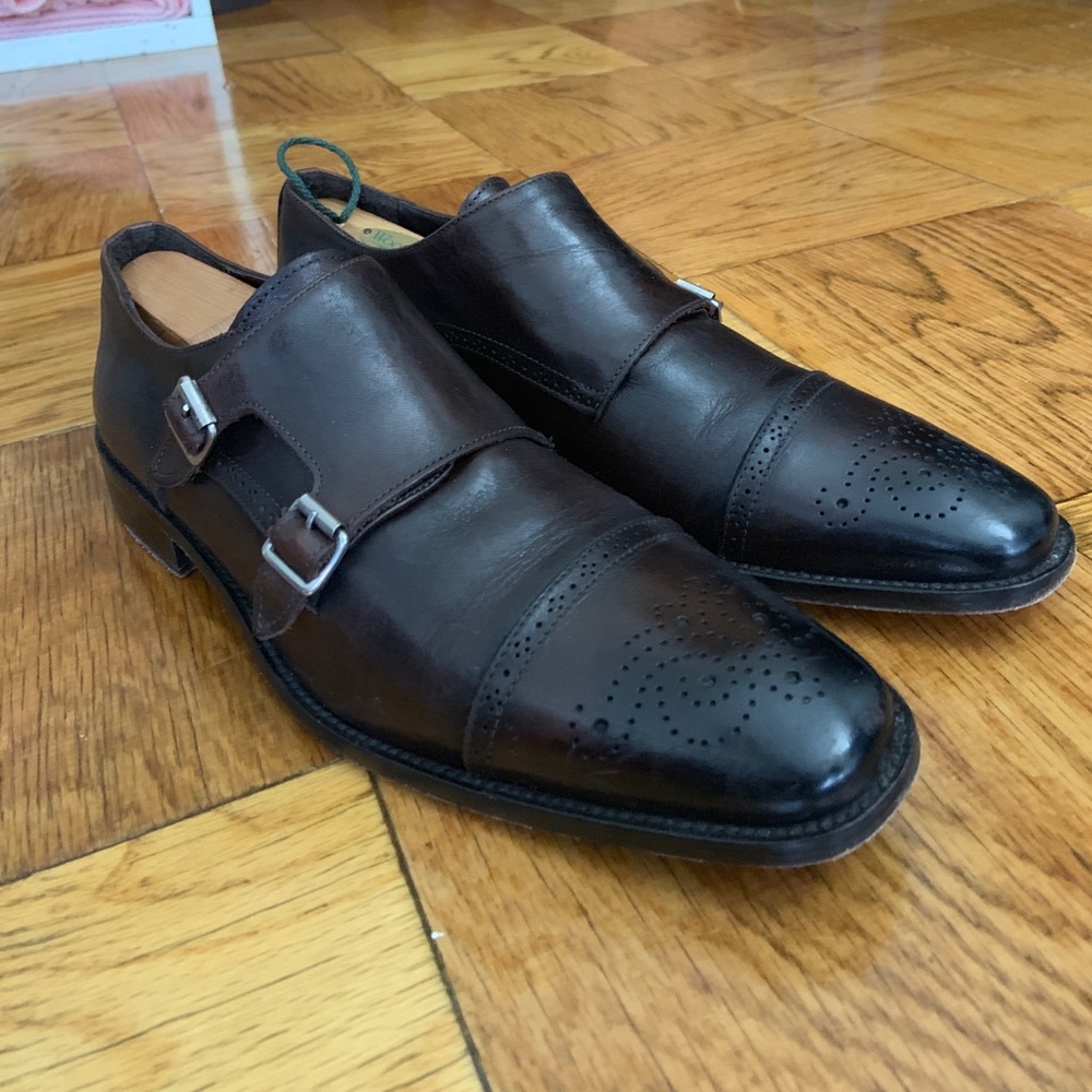 To boot Monk strap dress shoes